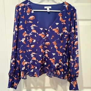 Women’s Nine West Long Sleeve Blouse, PXL